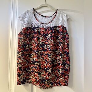 Papermoon Stitch Fix Floral Lace Women's Top 1X